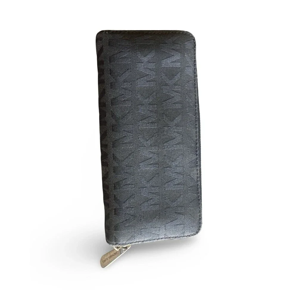 Michael Kors Jet Set Continental Travel Clutch Wallet XL Navy Blue